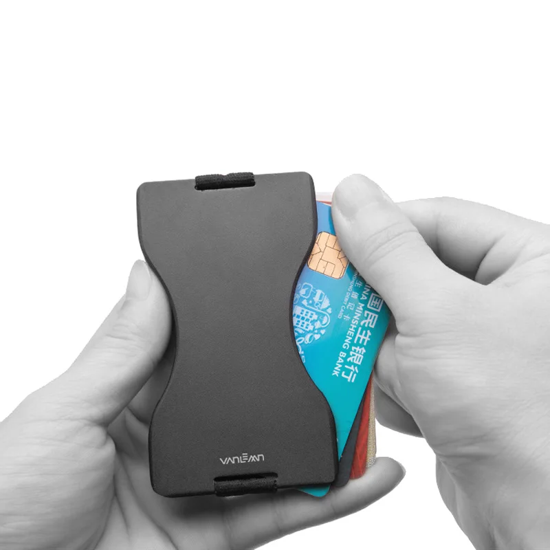 Mode Kreditkort Indehaveren RFID Mænd Bank-ID-Kort Holder Til Kvinder Kort Klip Indehavere Unisex Elasticitet Kortindehaveren Luksus Mærke