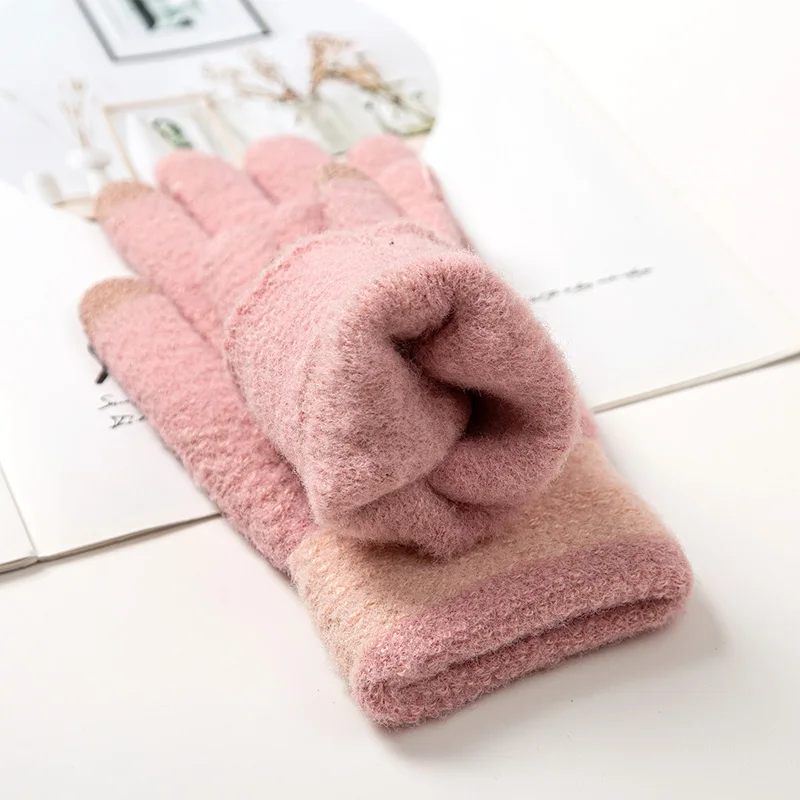 Mode Strikket Kvindelige Vinter Handsker af Høj Kvalitet, Touch-Screen, Varm, Fuld Finger Kvinder Handsker Udendørs Damer Vanter