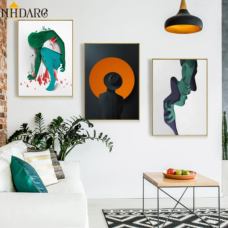Mode Unikke Design, Enkle Vogue Abstrakte Plakater og Print på Lærred Kunst Maleri Væg Billeder Til stuen Home Decor