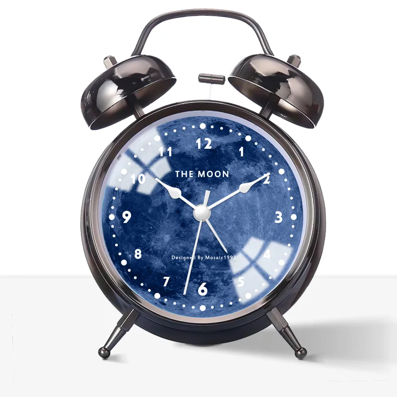 Moderne Små Vækkeur Nat Lys Smart Tavs Snooze Alarm Batteri Vækning Højt Reloj Despertador Bruser Indretning AE50AC