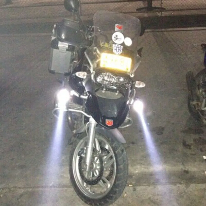 Motorcykel LED-forlygter Spotlight moto Kørsel arbejde Lys 12v 125W 3000LM lys Forlygte ATV Offroad DRL Motorcykel tågelygter