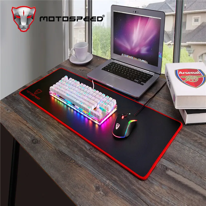 Motospeed K87S Gaming Mekanisk Tastatur USB-Kablet 87 taster med russiske RGB-Baggrundslys Rød/Blå Skifte til PC Gamer Computer
