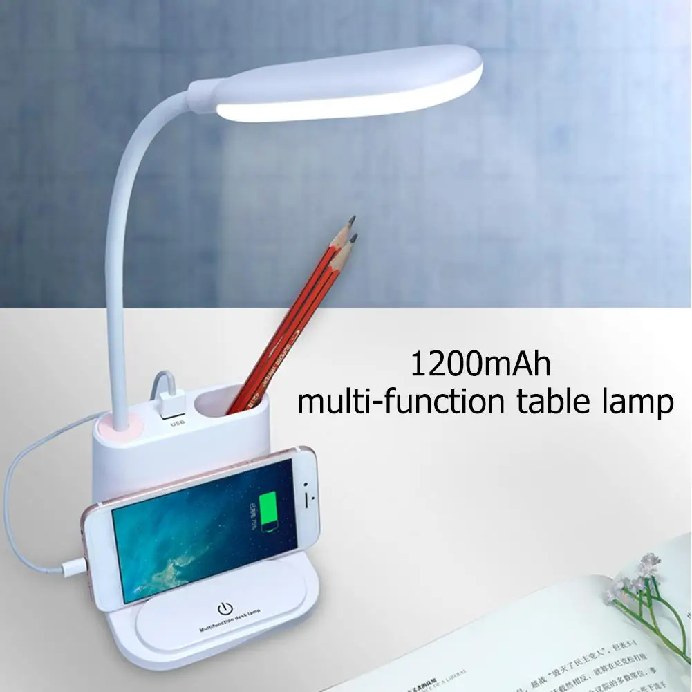 Multifunktionelle LED Touch-bordlampe USB-Genopladelige Soveværelse Bord Lys For Kontor Læse Bogen Sengen og Computer