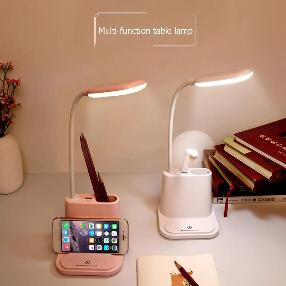 Multifunktionelle LED Touch-bordlampe USB-Genopladelige Soveværelse Bord Lys For Kontor Læse Bogen Sengen og Computer