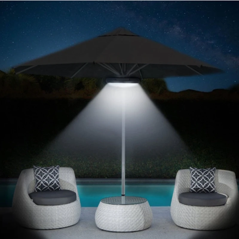 Multifunktionelle Udendørs Camping Smart Bluetooth Højttaler Telt Lampe Akut Opladning Parasol Lampe