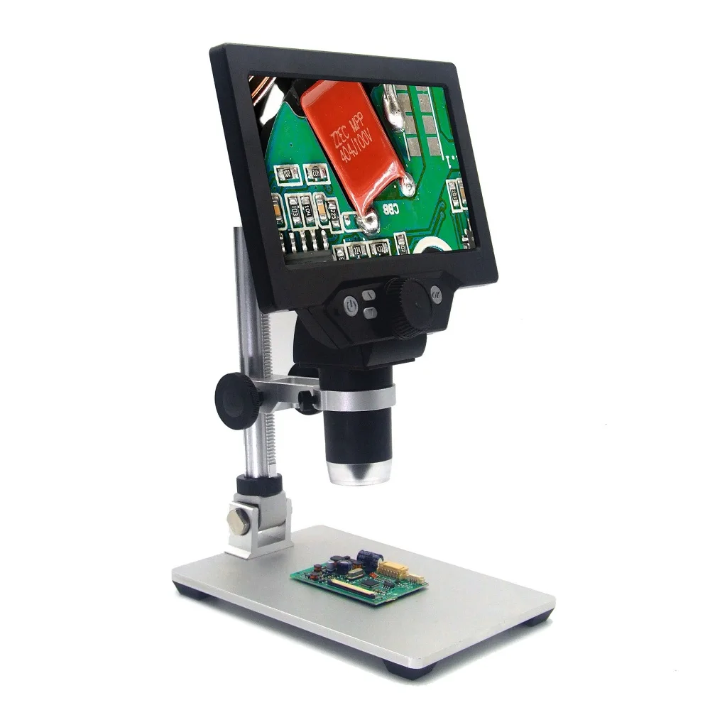 Mustool G1200 2019 Nyeste Digitale Mikroskop 12MP 7 Tommer HD LCD-Display 1-1200X Løbende Forstærkning Roterbar Forstørrelse