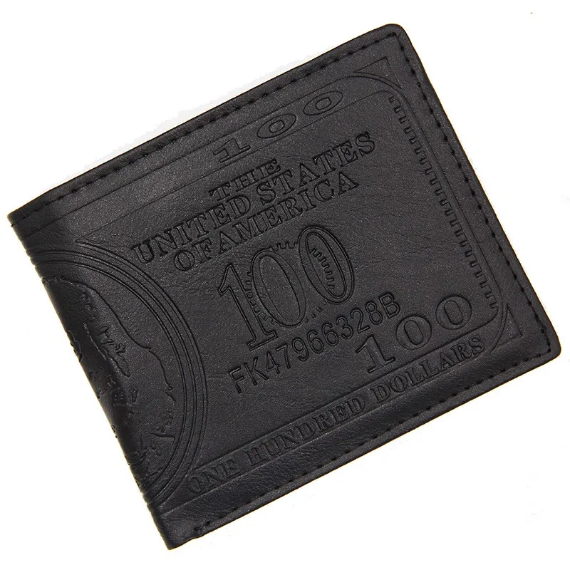 Mænd Fashion Retro Tegnebog 3D Dollar Print Kredit-3 Folder Wallet Male Lange Pung Til Mønter Multi Pocket Portfel 22020 Nye Carteira