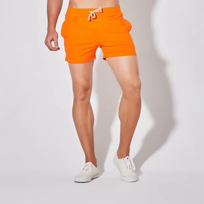 Mænd i Korte Shorts om Sommeren Orange Jogger Shorts Mandlige Plus Size Casual Bomuld Sportstøj Drenge Badminton Fitness Running Shorts 4xl