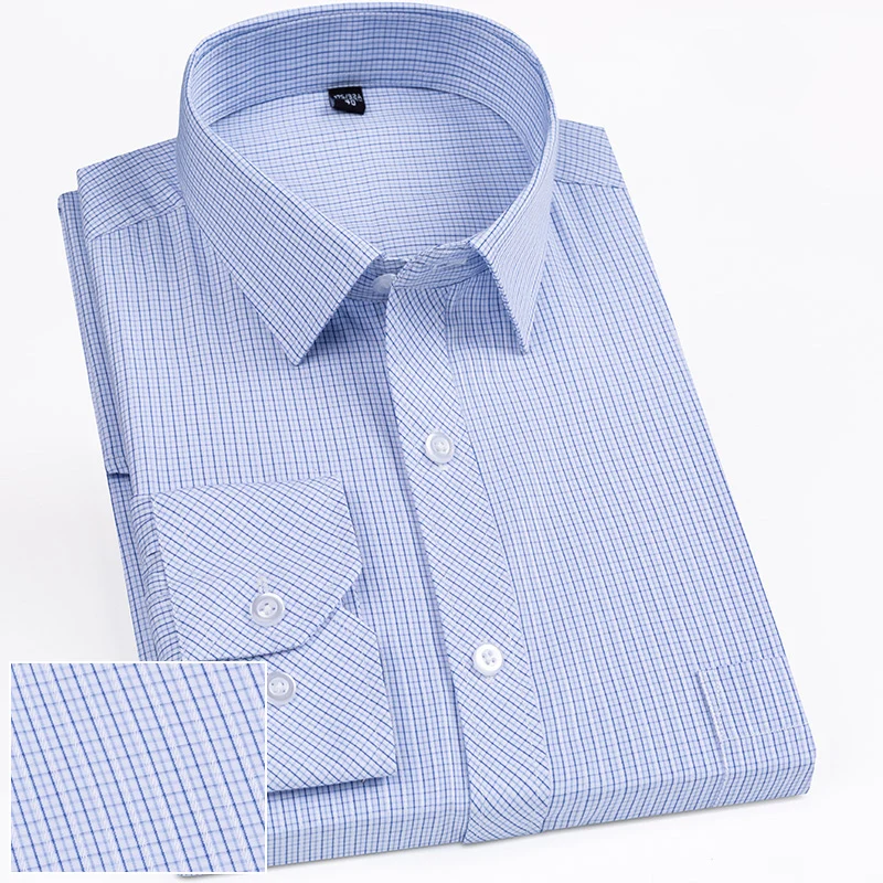 Mænd ' s Stribede Skjorter, Lange Ærmer Plaid shirt til business mænd analyserne kjole skjorte regular fit mænd tøj med brystlomme