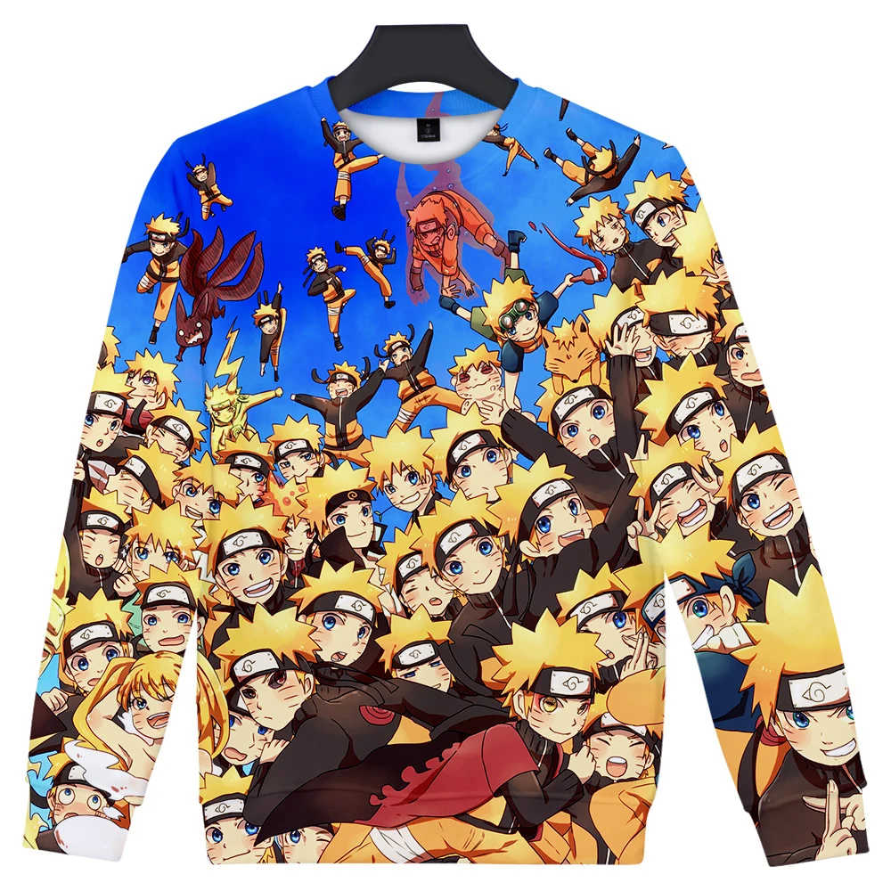 Naruto 3D Printet Kpop O-Hals Sweatshirts Kvinder/Mænd Mode Cool langærmet Sweatshirt 2019 Ankomst Nye Tøj