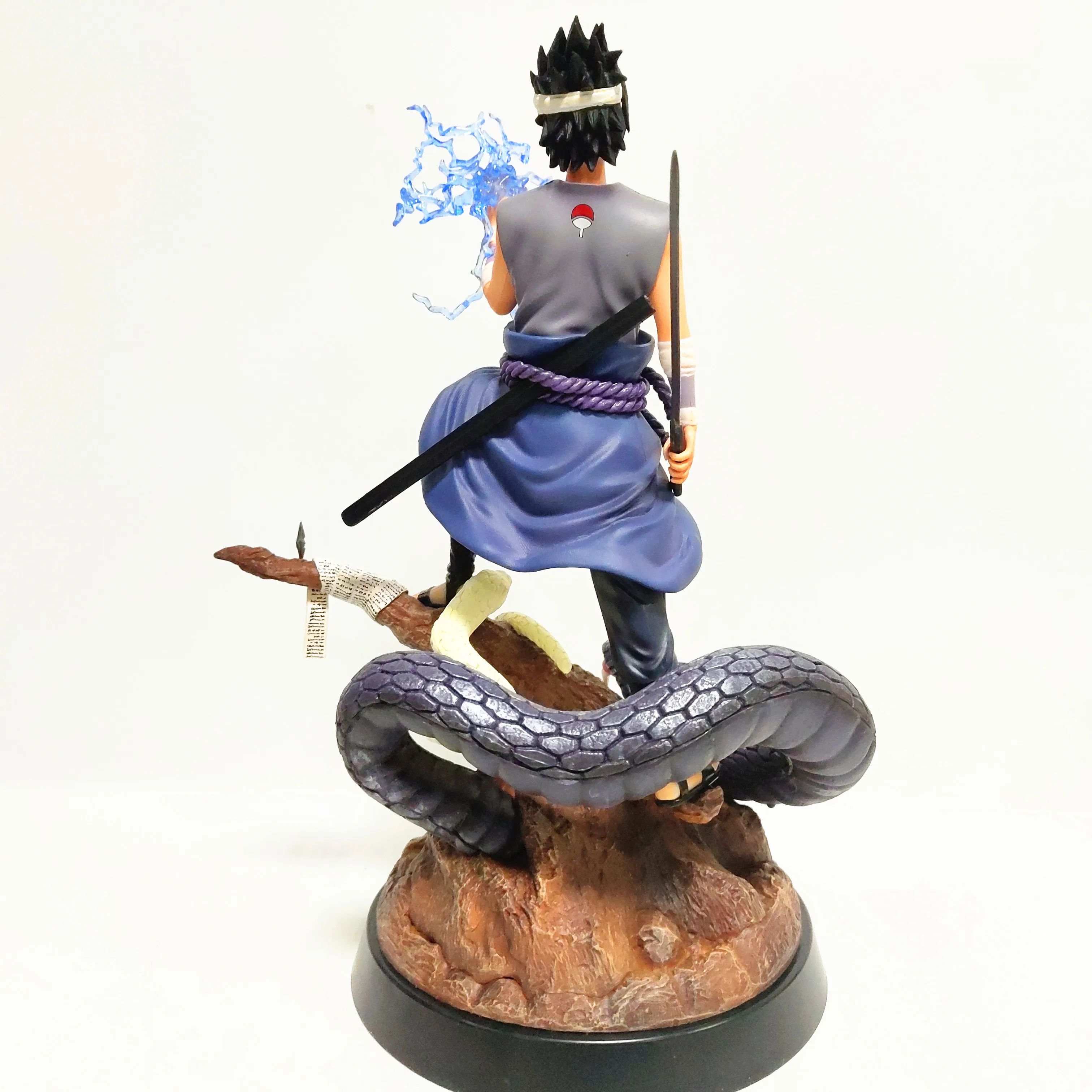 Naruto Sasuke Slange Statue PVC-Action Figurer, Legetøj 320mm Naruto Shippuden Animationsfilm Uchiha Sasuke Hoved Skiftende Figur Model Toy