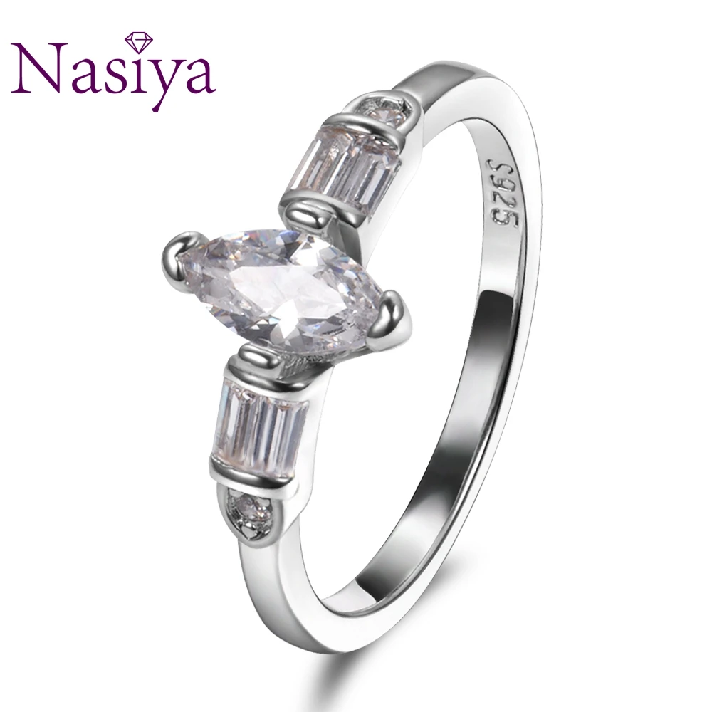 Nasiya Top Salg 925 Sølv Forlovelsesringe Trendy Mariquesa Zircon For Kvinder Fine Smykker Jubilæum Bryllup Gave Engros