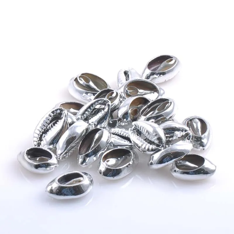 Naturlige Spiral Shell Sølv Forgyldt Kant, Kunsthåndværk, smykkefremstilling Tilbehør Leverer 21-25mm 10stk TRS0153