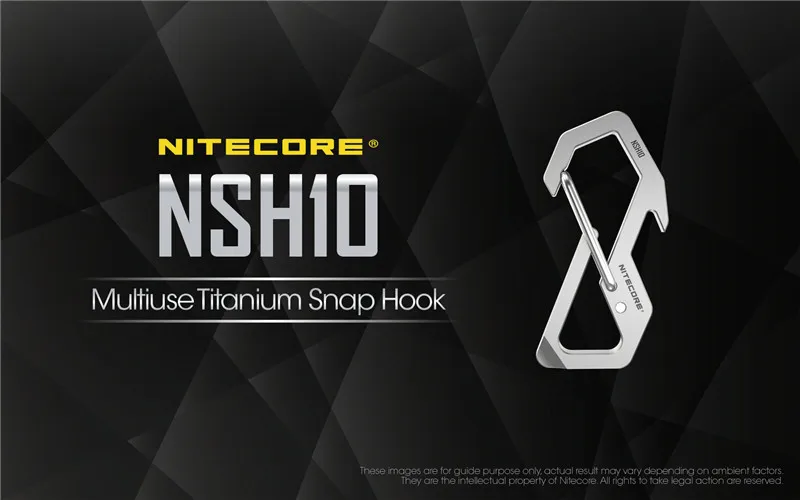 NITECORE NSH10 Titanium Snap Krog Nytte Multi-funktionel Bærbar EDC Værktøj til nøglering oplukker hængende