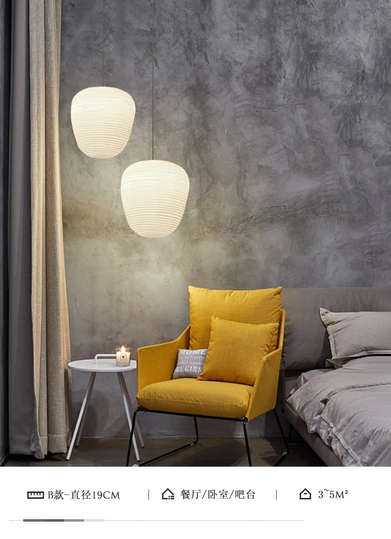 Nordisk minimalistisk post-moderne soveværelse sengen restaurant, Hotel bar lysekrone designer kreative personlighed tråd glas