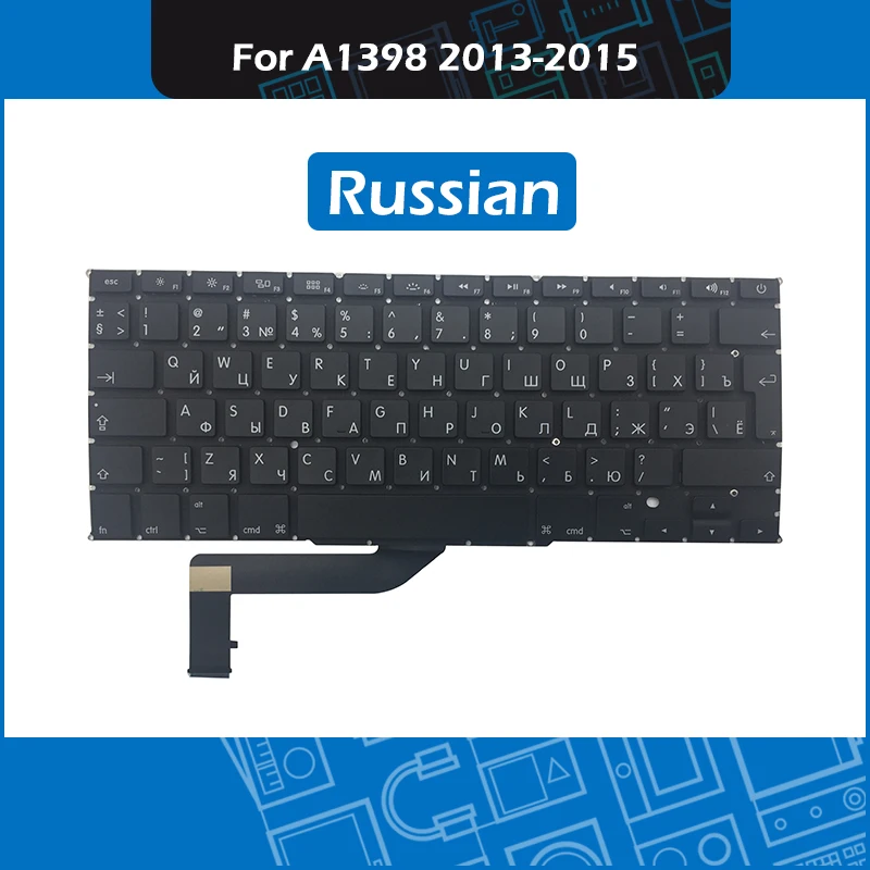 Ny Bærbar Udskiftning Tastatur UK/US/russisk/fransk/spansk Layout Til Macbook Pro Retina 15