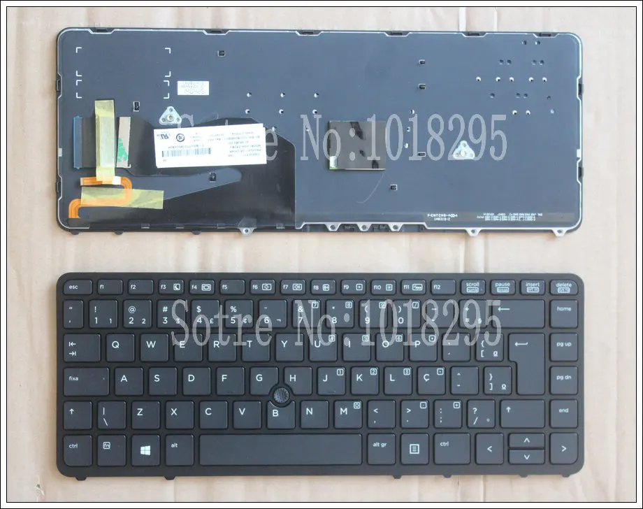 Ny FOR HP NSK-CP2BV 9Z.N9JBV.201 731179-201 736651-201 Brasilien Sort BR laptop Tastatur med ramme Baggrundsbelyst