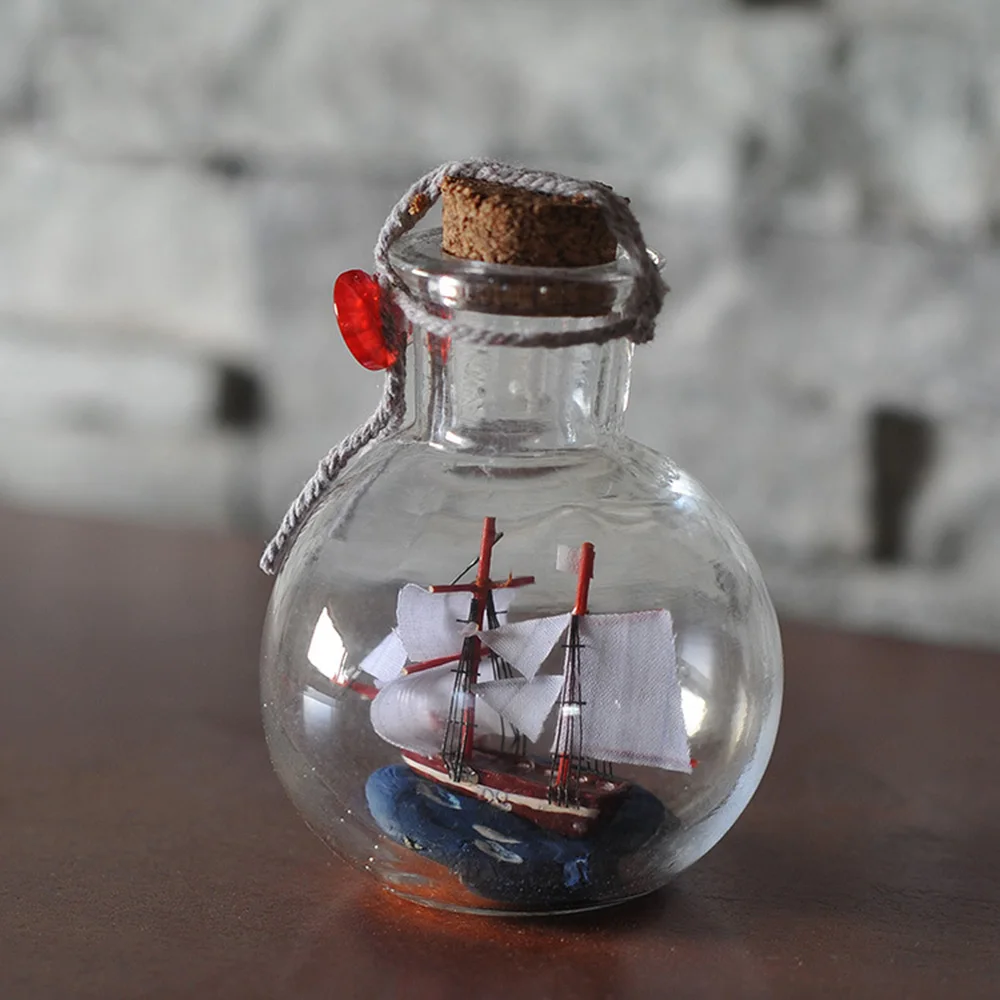 Ny sejlbåd i Drift Flaske Middelhavet Glas Pirat Skib, der Ønsker Flaske Nautiske Hjem Dekorationer, Gaver, Kunsthåndværk Roman O18