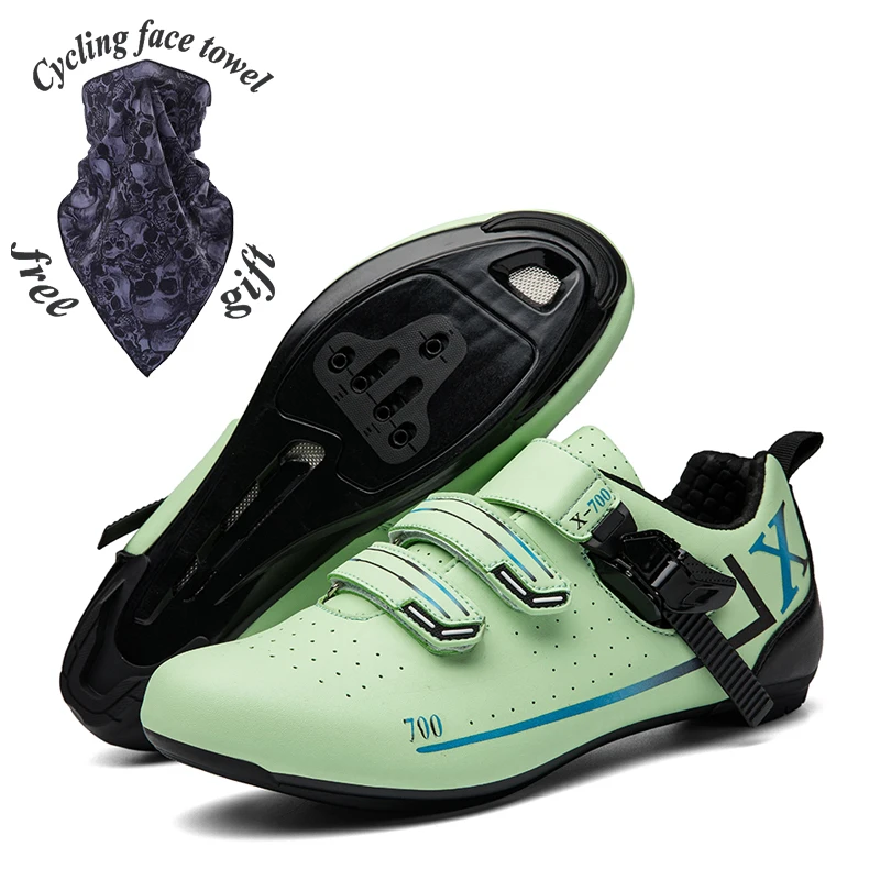 Ny stil mænds mountain spænde cykling sko, vej velcro cykling sko med lås, og ikke-låsning gummisål cykling sko.