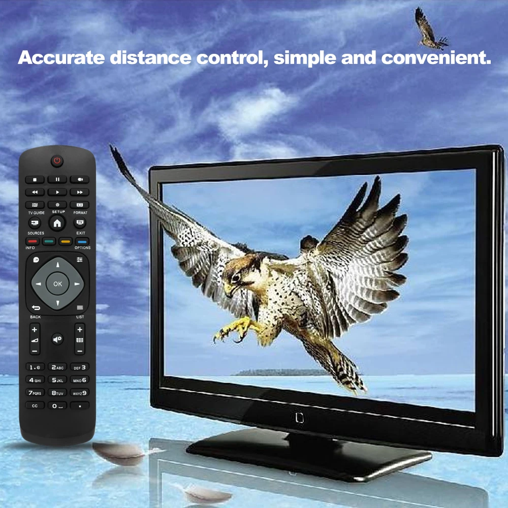 Ny Universal-Fjernbetjening til TV Portable Keyboard Smart Wireless Controller Erstatning For PHILIPS LCD TV Smart Digital HDTV