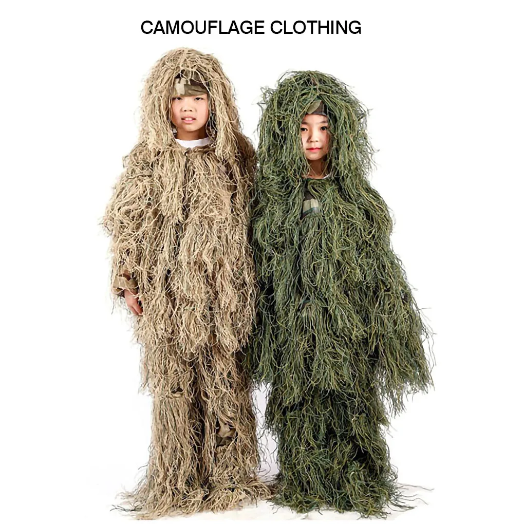 NYE 3D Camouflage Dragt Jagt Ghillie Suit Hemmelighedsfuld Jagt Tøj Usynlighed Hær Hardball Sniper Skyde Militær Uniform