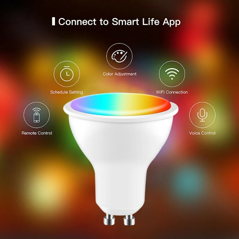 NYE 6/1-pc ' er wifi fjernbetjening smart pære GU10 cup lys RGBW farve dæmpning af led-lampe 2700-6500K kompatibel alexa google tuya