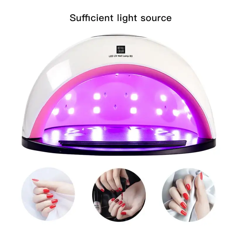 Nye 80W LED-UV-Lampe, Søm Tørretumbler Salon Nail Gel Hærdning Lampe Salon Lampe Til Tørring Gel Lak Manicure Maskiner Nail Art Værktøj