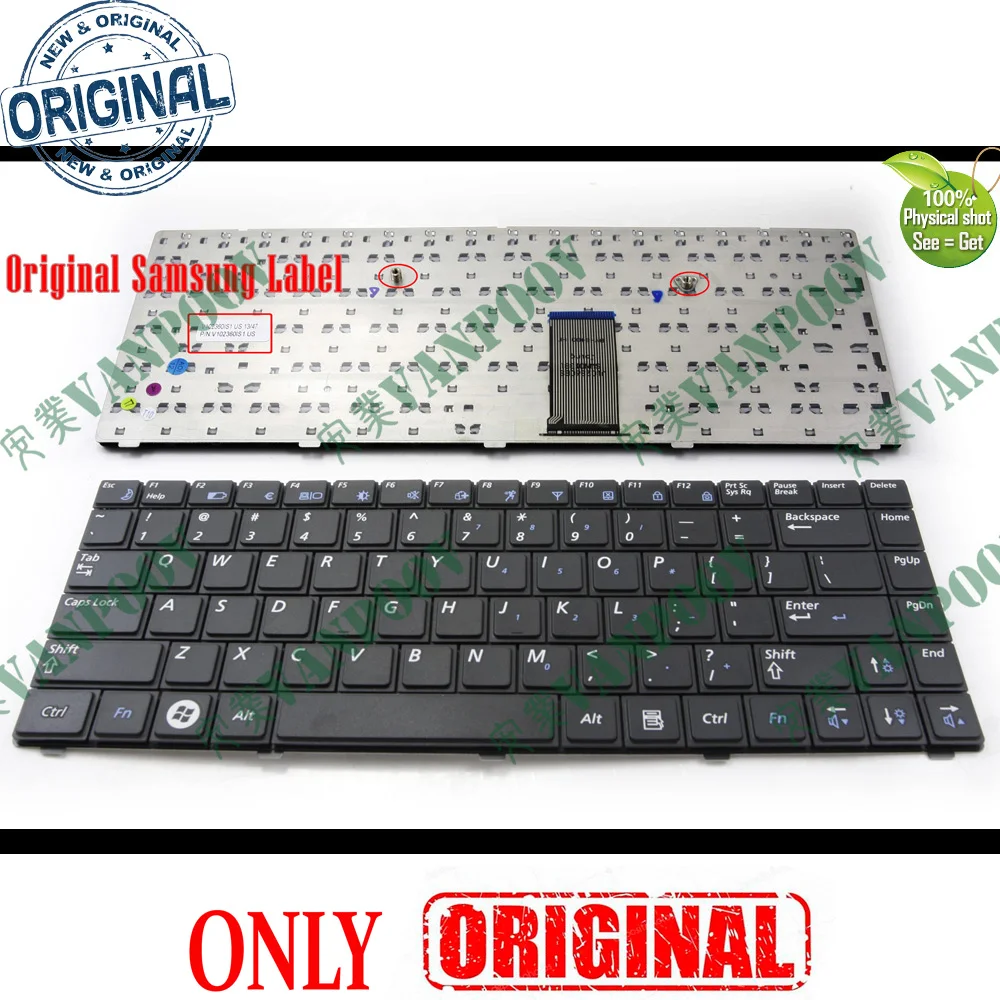 Nye AMERIKANSKE Bærbare Laptop tastatur til Samsung NP - R428 R429 R467 P469 R439 R418 R420 R423 R425 R430 R464 Sort - V102360BS1 OS