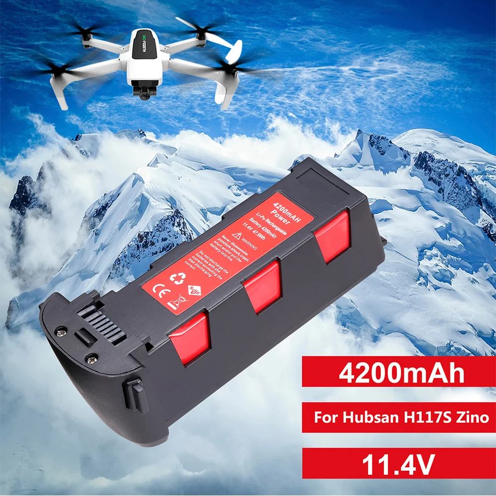 Nye Ankomst SALG! 11.4 V 4200mAh Batteri Til Hubsan H117S Zino GPS-RC Drone Quadcopter Reservedele Intelligent Flyvning Batteri WB