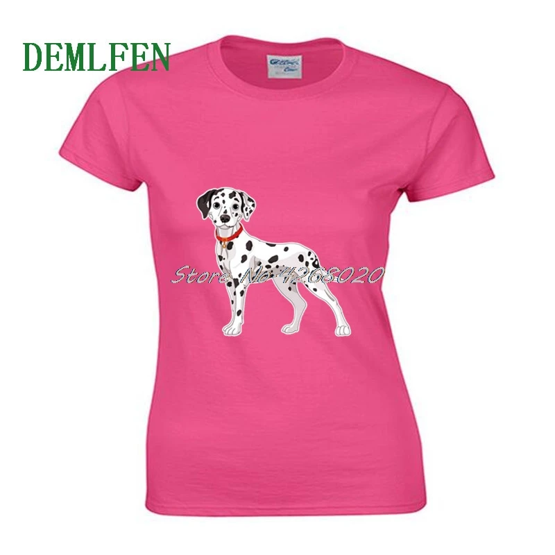Nye Dalmatiner Race Hunden Smilende Printet T-shirt til Kvinder Bomuld kortærmet T-Shirt Hip Hop t-Shirts Pige Toppe Trænings-og Streetwear