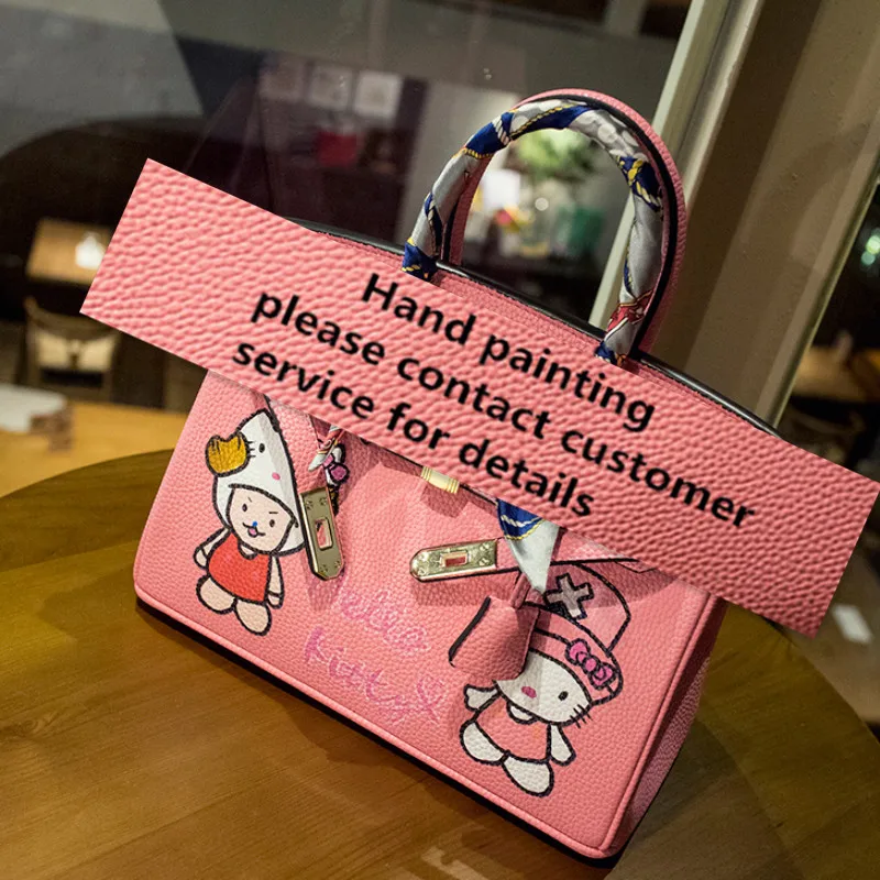 Nye, Eksklusive Tilbud Tegnefilm Graffiti Platin-Pakken Pink Bærbar skuldertaske Sailor Moon Bag Crossbody Taske PU Læder