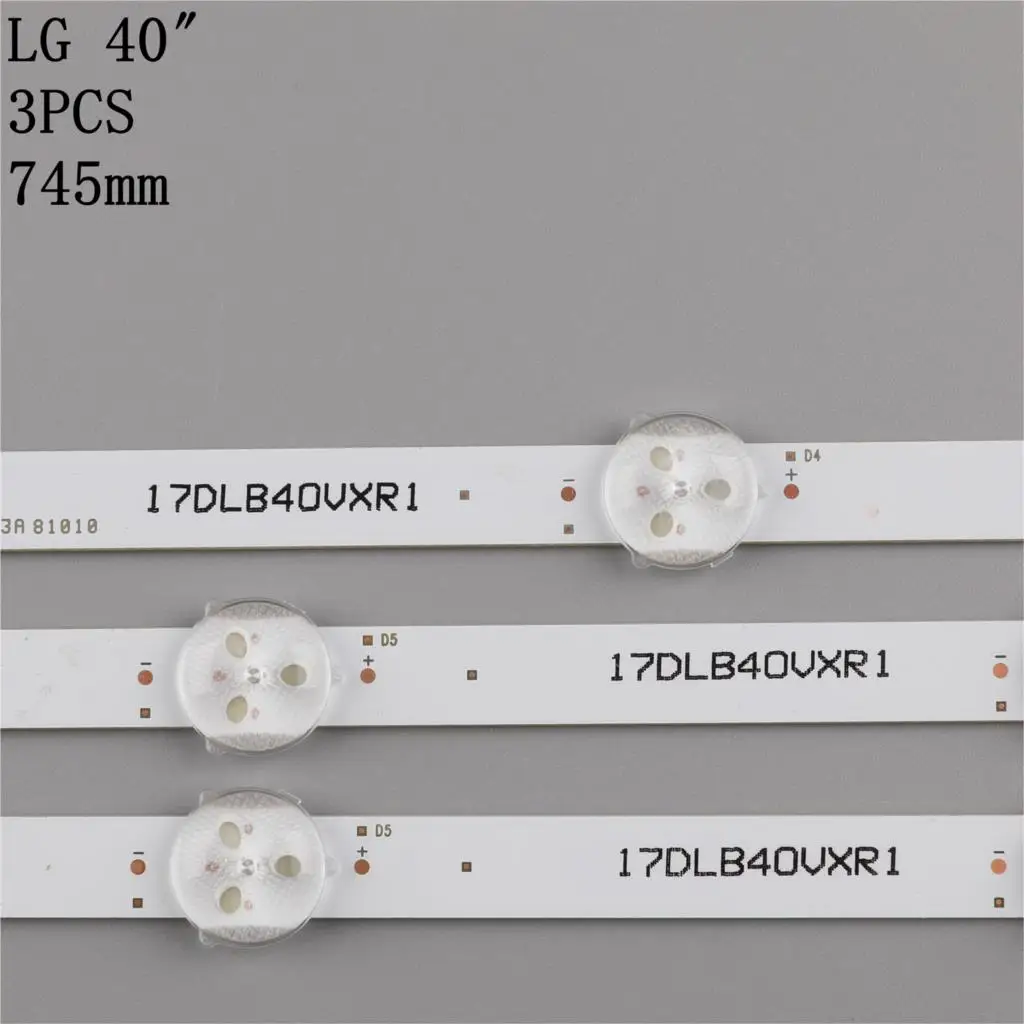 Nye Kit 3 STK LED-baggrundsbelysning strip for LG Bush Vestel 40 tommer LB40017 17DLB40VXR1 VES400UNDS-2D-N11 VES400UNDS-2D-N12
