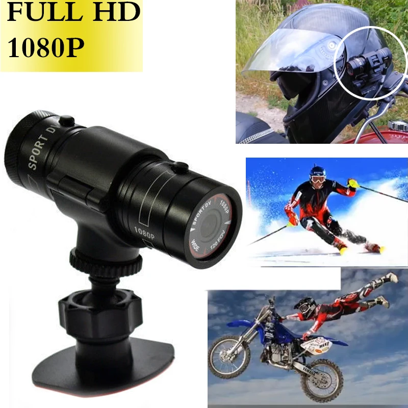 Nye LAMJAD 2018 Hot Mini F9 HD Sports Camera Cykel Motorcykel Hjelm Sport Action Kamera DV Video i Fuld HD 1080p Sports Kamera