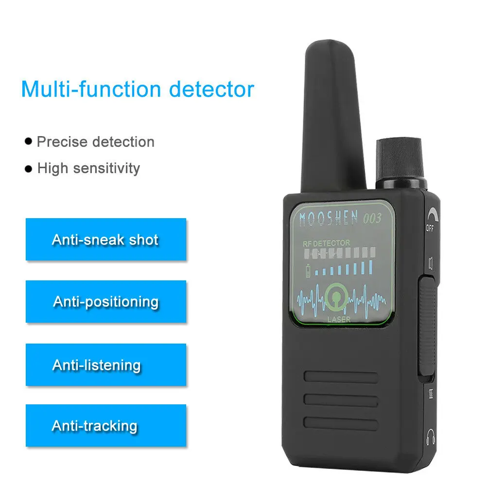 NYE M003 Multi-funktion Anti-spy-Detektor Kamera GSM-Lyd Bug Finder GPS-Signal Lens RF-Tracker Registrere Trådløse Detektor