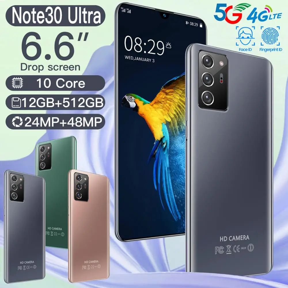 Nye Note30U Smartphone 12GB RAM 512 GB Octa Core 6.6