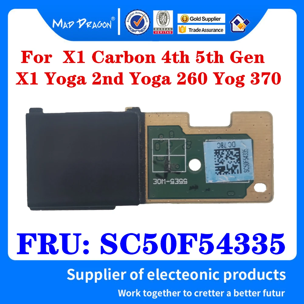 NYE Originale Fingerprint Reader-Kort Til Lenovo Thinkpad X1 Carbon 4th 5th Gen X1 Yoga 2nd Yoga 260 Yog 370 Bærbar SC50F54335
