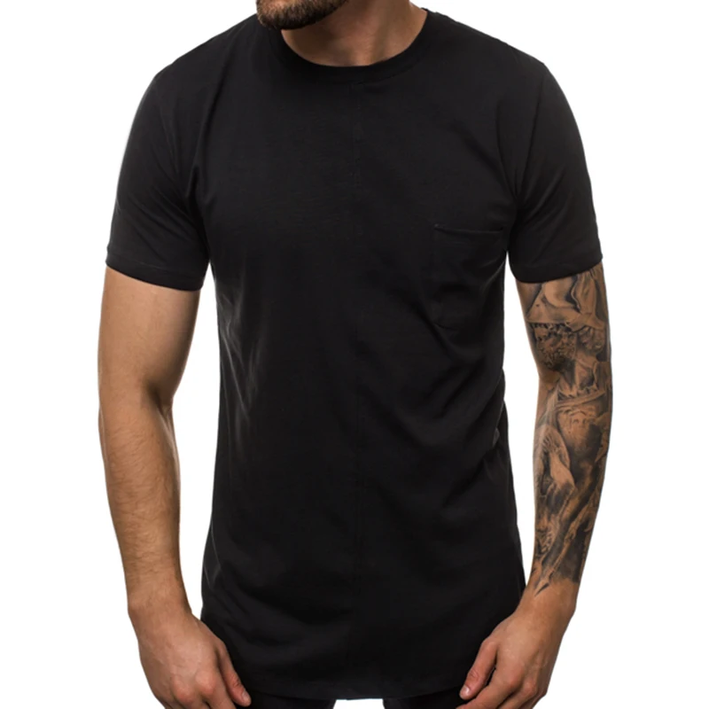 Nye Rund Hals Lomme Design for Mænd kortærmet T-shirts