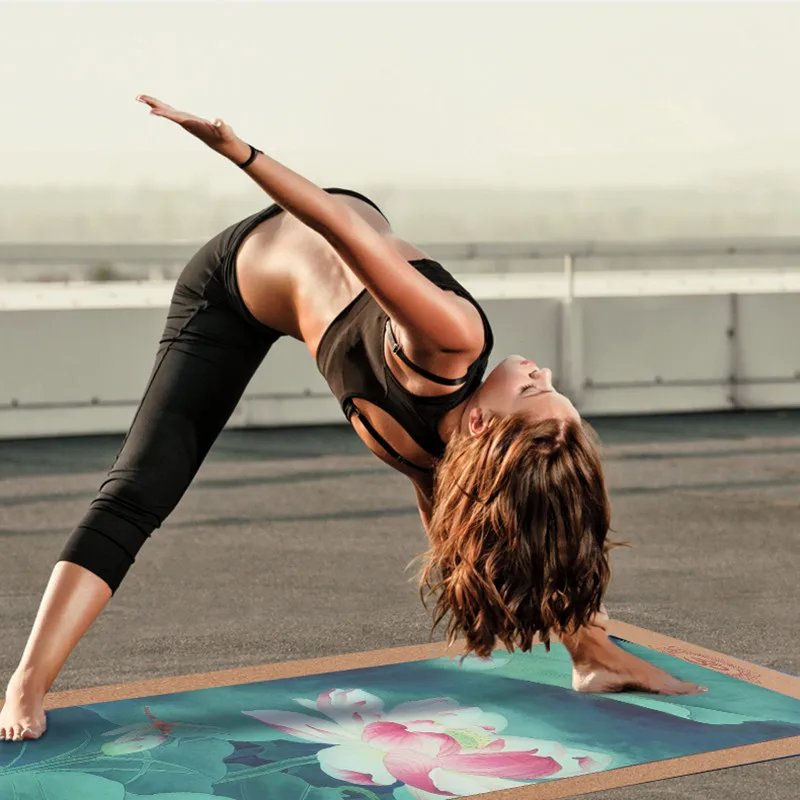 Nye Trykt Yoga Håndklæde 185*68cm Non-Slip Bærbare Fitness Pilates Fitness Motion Håndklæde yogamåtte Håndklæde Yoga Måtte Dække Blødt Tæppe