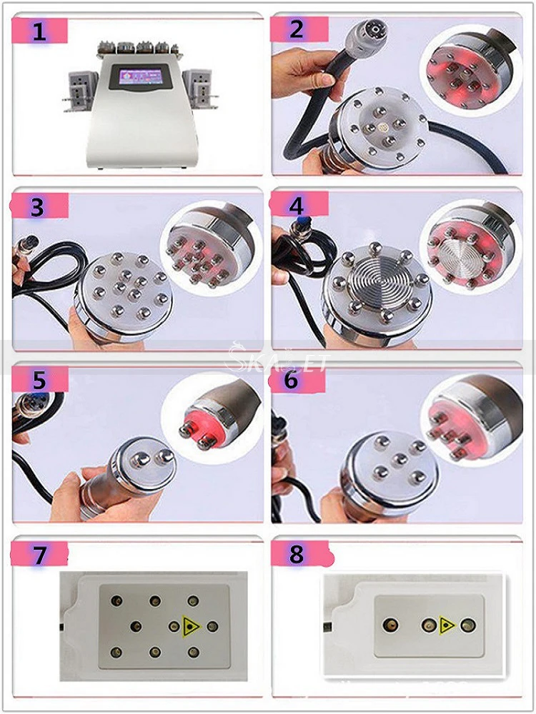 Nyt Produkt 40k Ultralyd Fedtsugning Kavitation Vakuum RF Hud Pleje Salon Spa Slankende Maskine med 8 Laser Pads