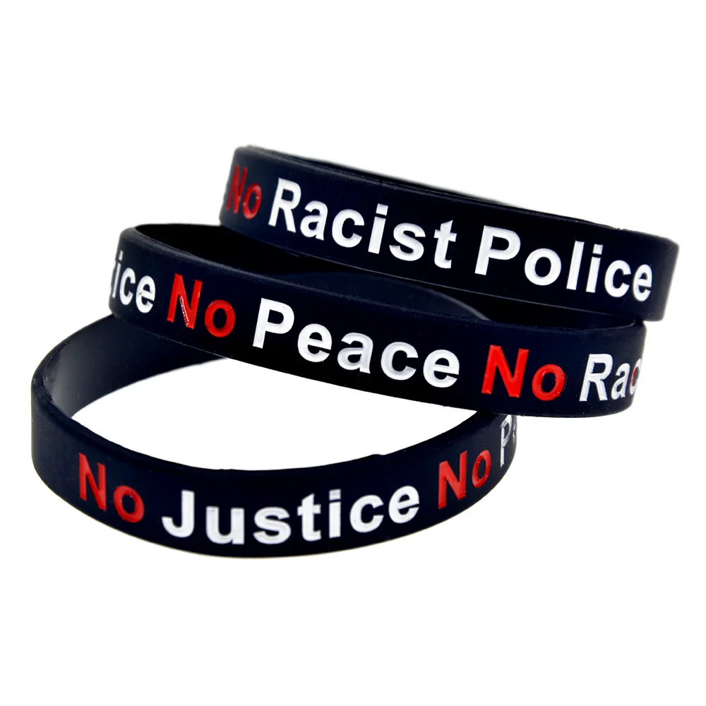 OBH 50STK Ingen Retfærdighed, Ingen Fred, Ingen Racistiske Politiet Silikone Gummi Urrem