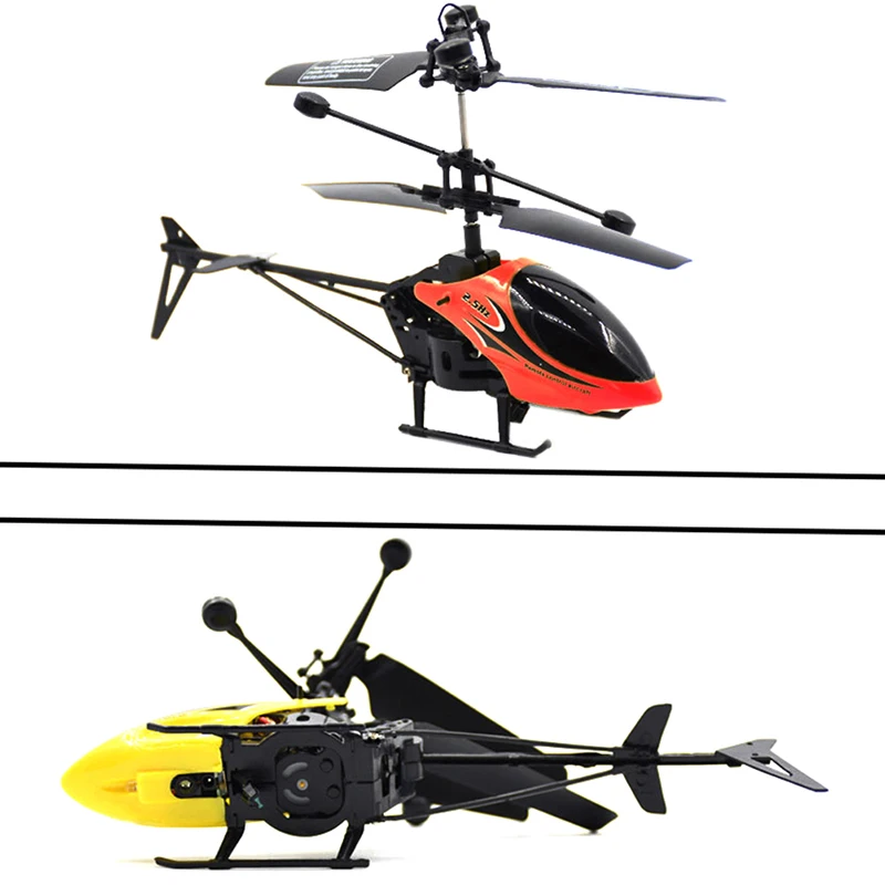Officielle W25 RC Helikopter, 2 CH 2-Kanals Mini RC Drone Med Gyro Crash Resistent RC Legetøj Til Drengen Børn Gave Rød Gul