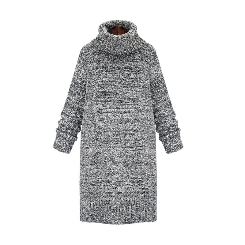Og vinden i den lange vinter kjole koreanske kjole, rullekrave sweater afdækning slank opbakning fortykkelse