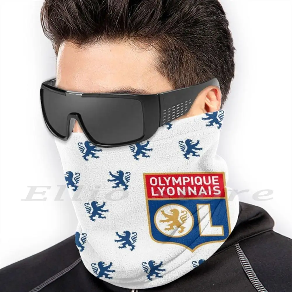 Olympi - Lyon, Frankrig Fodbold Genanvendelige Tørklæde Maske, Filter Maske Olympi - Lyon Lyon Fodboldhold Frankrig Frankrig Fodbold