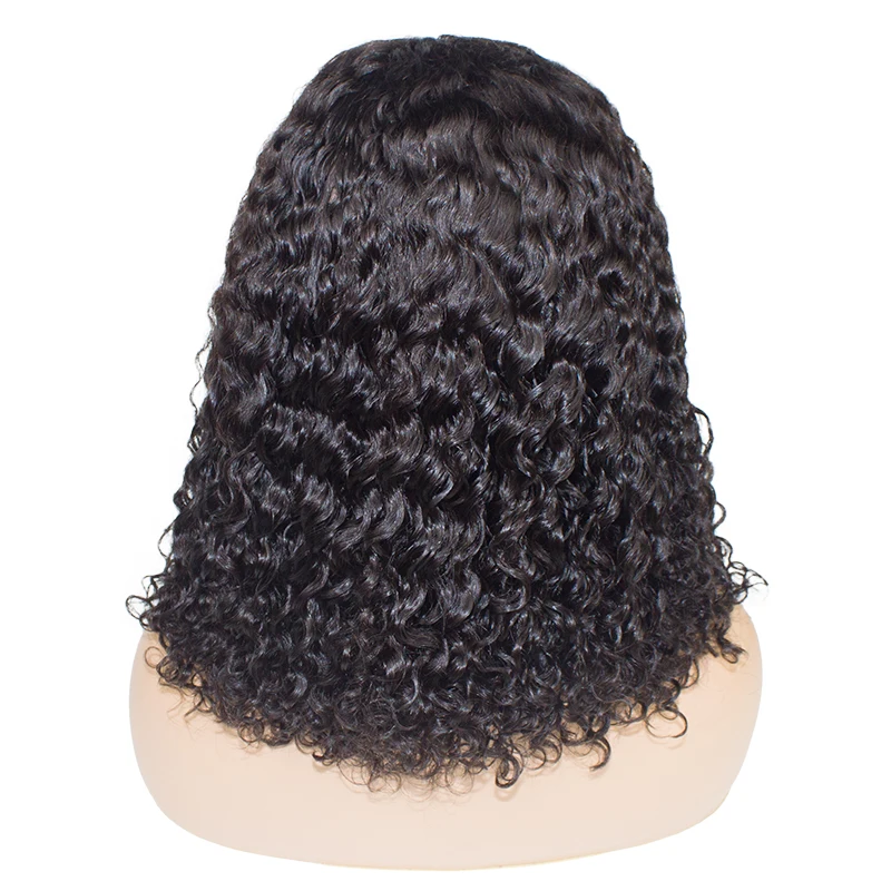Onecut Hår Kort Bob menneskelige hår blonder foran parykker, for sorte kvinder brasilianske Dyb Bølge curly preplucked 13x6 250 Tæthed