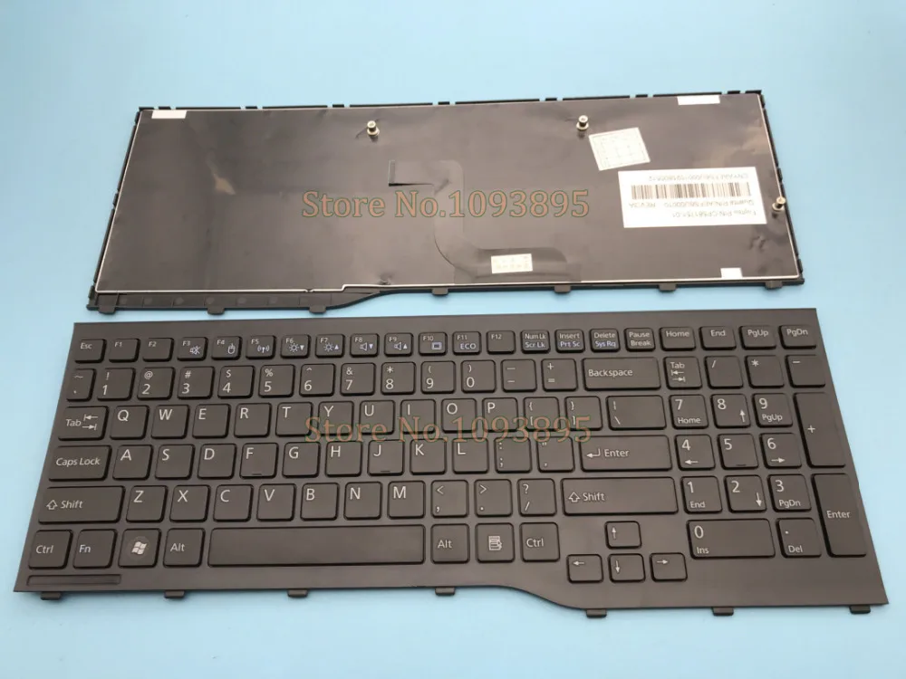 Original NY engelsk tastatur Til Fujitsu Lifebook AH552 CP581751-01 AEFS6U00010 engelsk Tastatur Sort Lille Enter