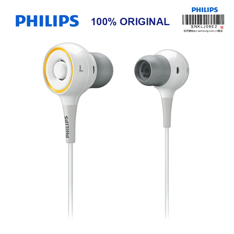 Original Philips SHE6000 Øretelefon Sport Headset In-Ear Kører Ørepuder for xiaomi Galaxy S9 S9Plus Officielle Certificering