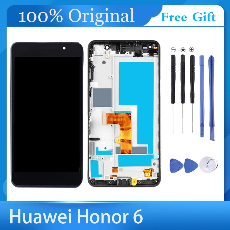 Original Skærm Til HUAWEI Honor 6 LCD-Touch Skærm Udskiftning af Skærmen Digitizer Assembly Ære 6/H60-L01 Lcd -