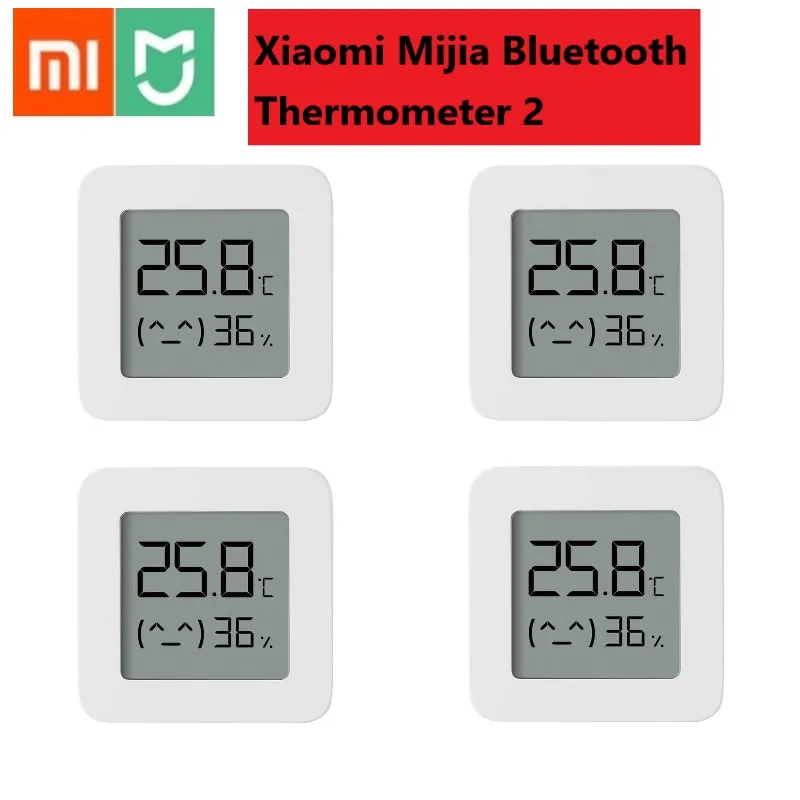 Original Xiaomi Mijia Bluetooth-Termometer, 2 Trådløse Smart Electric Digital Termometer Hygrometer Arbejde med Mijia APP
