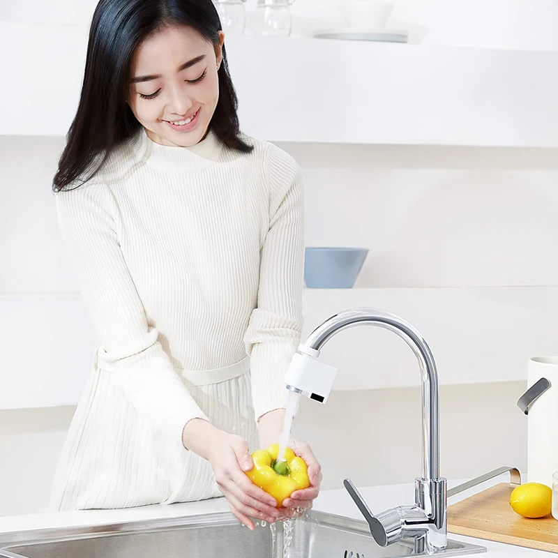 Original Xiaomi Xiaoda Induktion Vand Saver overløb smart hane sensor Infrarød vand-og energibesparende enhed Køkken Dyse Tryk