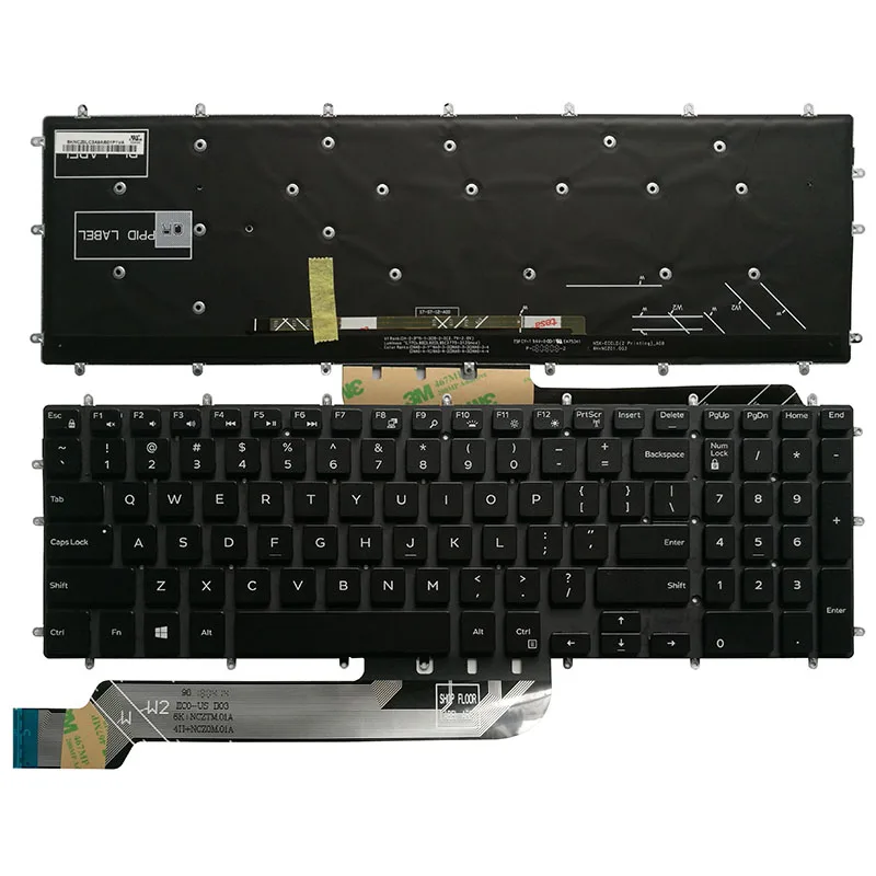 OS Nye Tastatur til Dell Inspiron PK131Q02B00 NSK-EC0BC 01 9Z.NCZLD.A01 03NVJK laptop tastatur sort